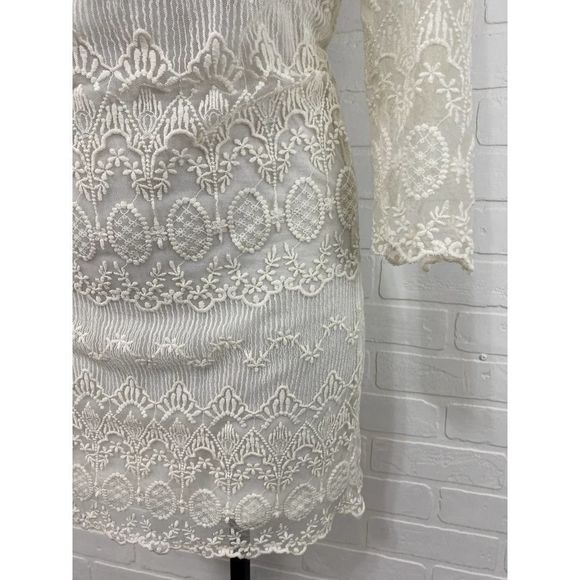 MNG Casual cream white lace dress - Picture 5 of 9